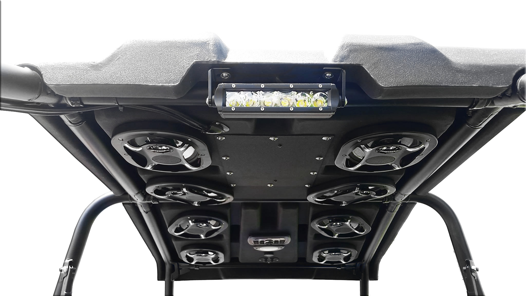 <p>Custom built RZR 900 Roof with 6X9 Bazooka Speakers</p> - Taylor