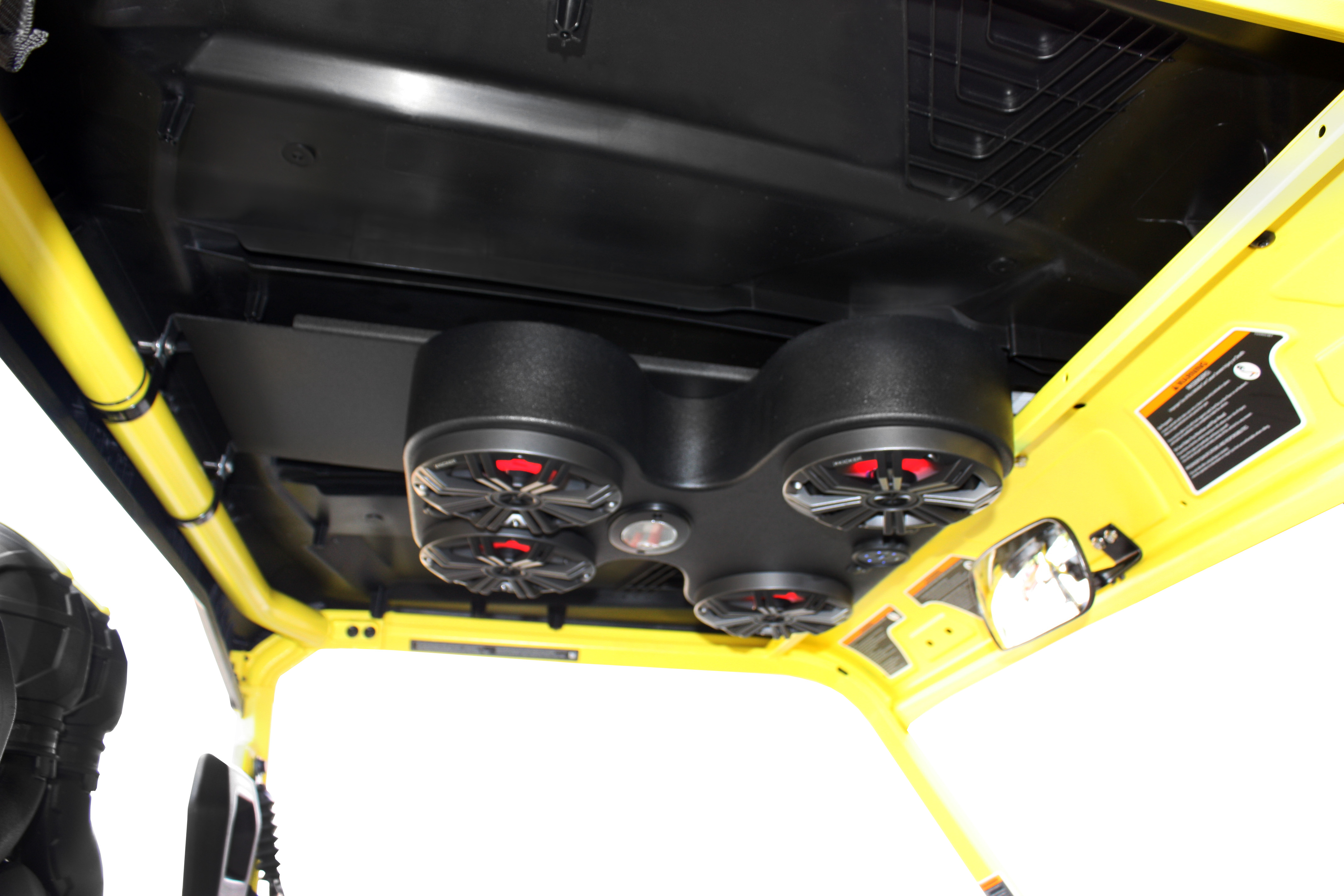 <p>Custom built UM4C stereo system mounted on a Canam Defender</p> - Taylor