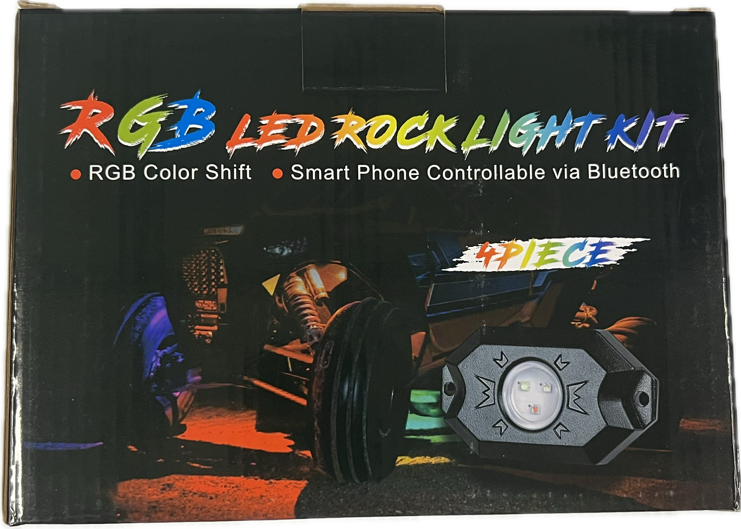 (4) Piece App controlled rock light kit 